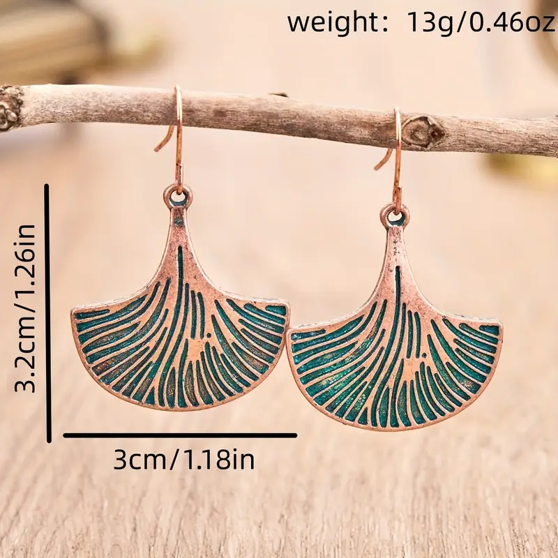 vintage bohemian   shaped tree of life pendant earrings creative versatile party jewelry gift for women 3