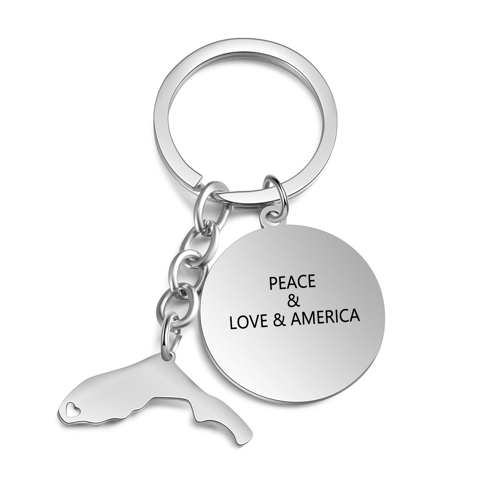 Custom American state keychain