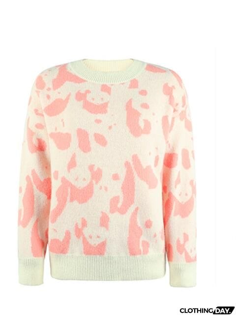 Round Neck Drop Shoulder Sweater