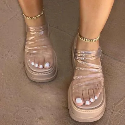 Women Sandals 2020 Fashion Wedge Platform Gladiator Sandals for Women Summer Shoes High Heel Sandal Female Sandalias Mujer