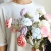 Macaron Pink Purple 3 Heads Carnation Ranunculus Artificial Flower