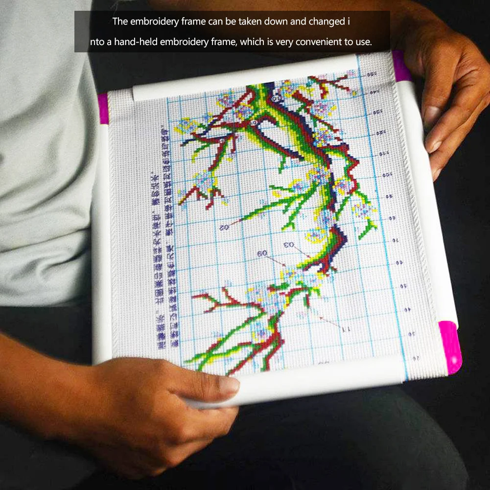 Embroidery Frame Universal Clip Plastic Rack Cross Stitch Hoop Stand Holder