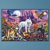 (60*40cm)Wolf Pack Animals - Full Round Drill Diamond Painting