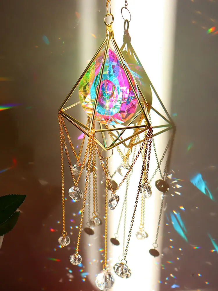 Crystal  Pipa Hanging Metal Pendant Home Garden Car Decoration