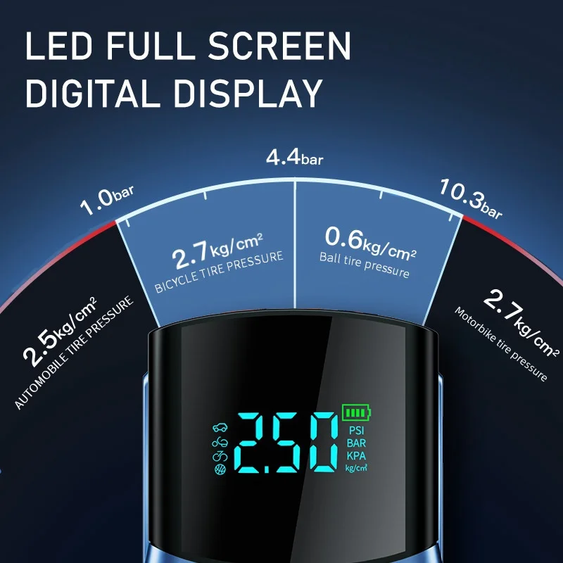 Vehicle emergency starting power supply air pump charger