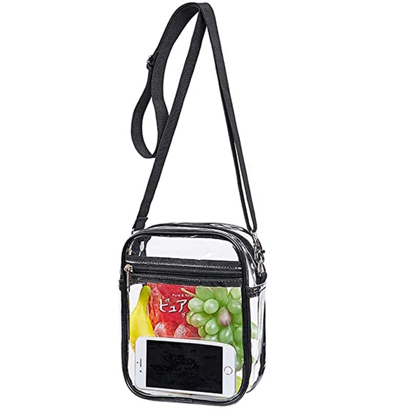 Women's Small PVC Color Block Vintage Style Classic Style Square Zipper Messenger Bag