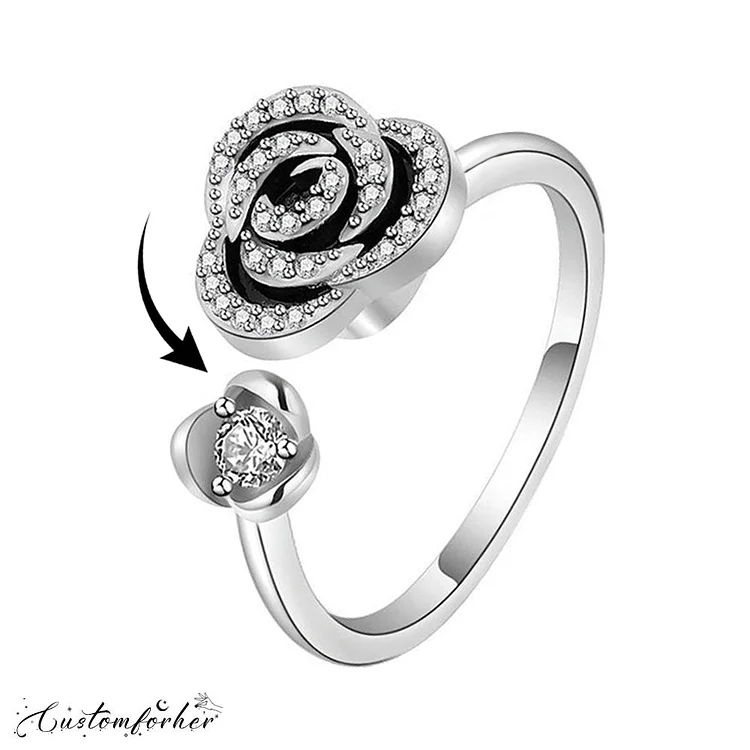 Vintage Camellia Spinning Ring