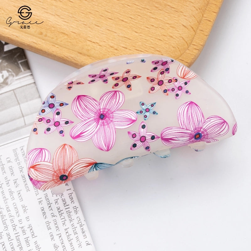 Sweet Flower Arylic Hair Claws