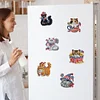 (US Only)6pcs 2D Flat Acrylic Independence Day Cat DIY Diamond Painting Fridge Magnets