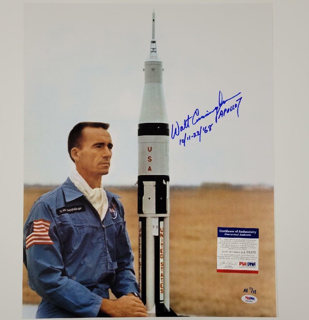 Walt Cunningham signed Apollo 7 Astronaut 16x20 Photo Poster painting #8 Autograph ~ PSA COA