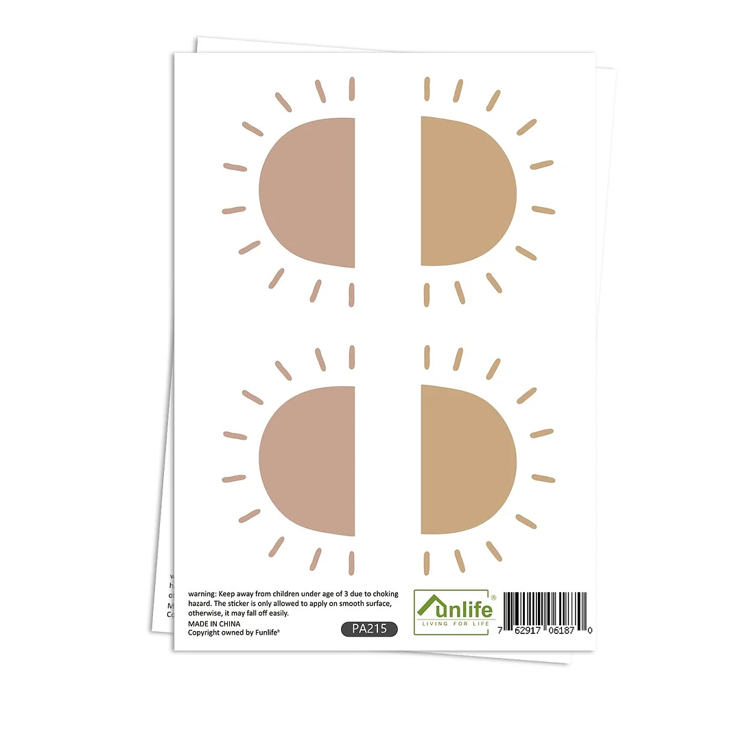 Boho Cartoon Sun Wall Sticker for Children's Room Baby Girls Boys Living Room Nursery Home Decoration Vintage Vinyl Nordic Decal