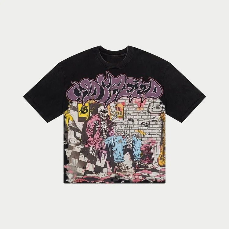 Street Skull Pattern T-shirt