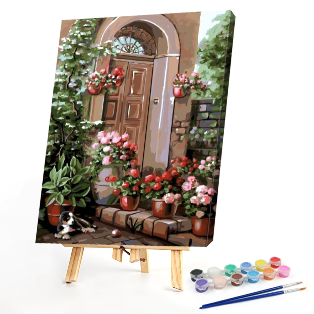 

40*50CM - Paint By Numbers - Courtyard Corner, 501 Original