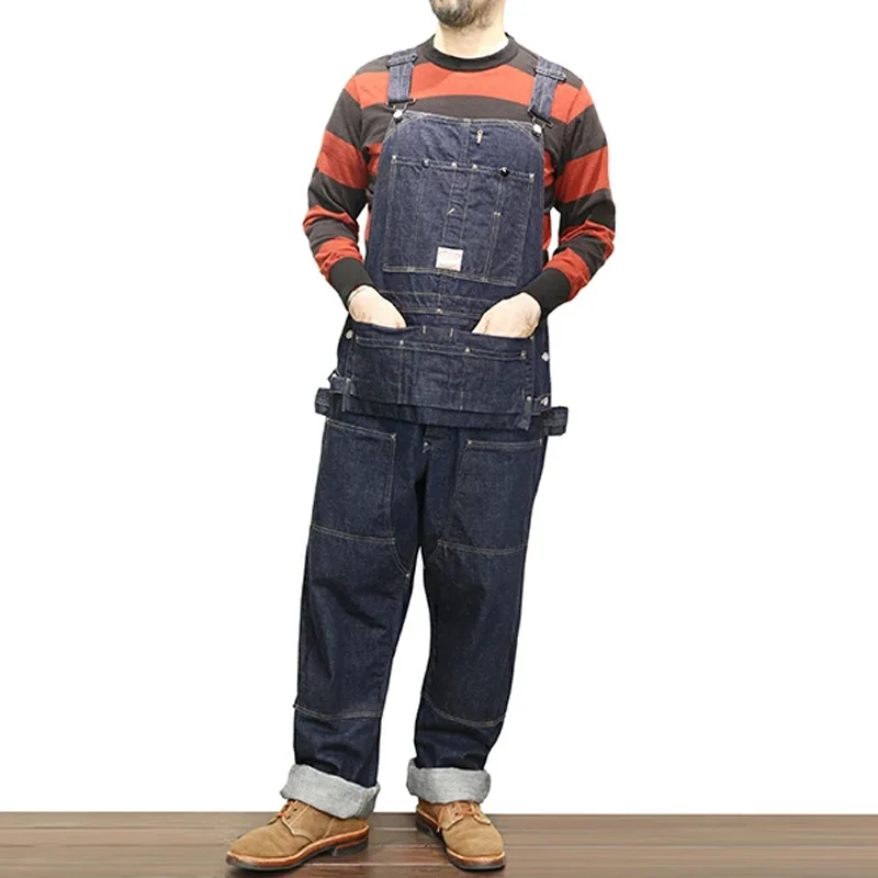 1930s Style Work Vintage 14oz Indigo Overalls
