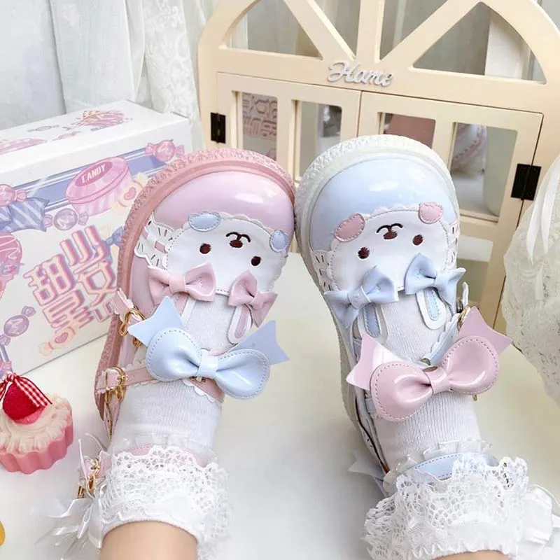 Round Toe Bunny Lolita Mary Janes Shoes