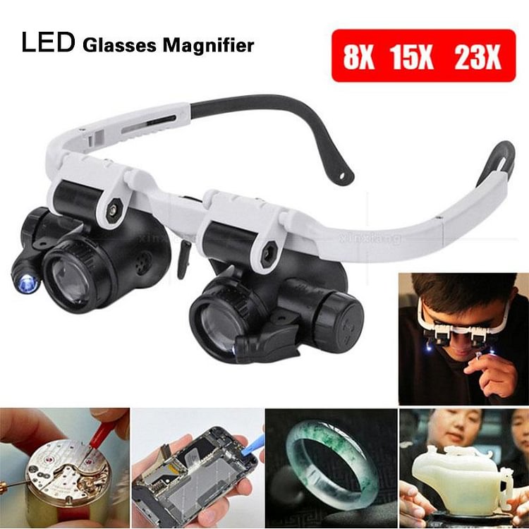 🔥LED Glasses Magnifier 8x 15x 23x