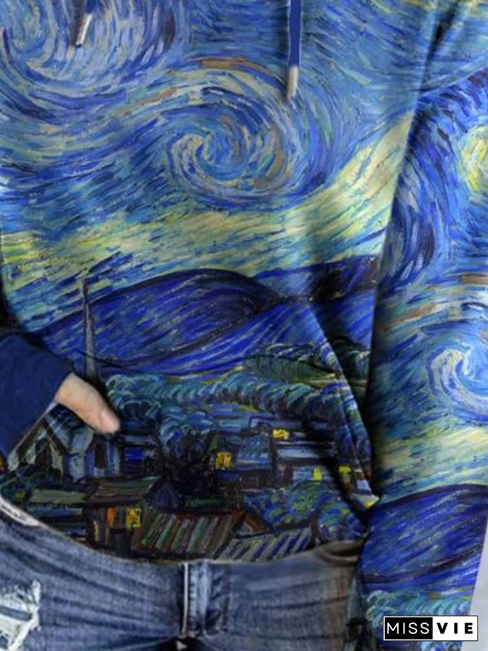 Casual Long Sleeve Printed Sweatshirts