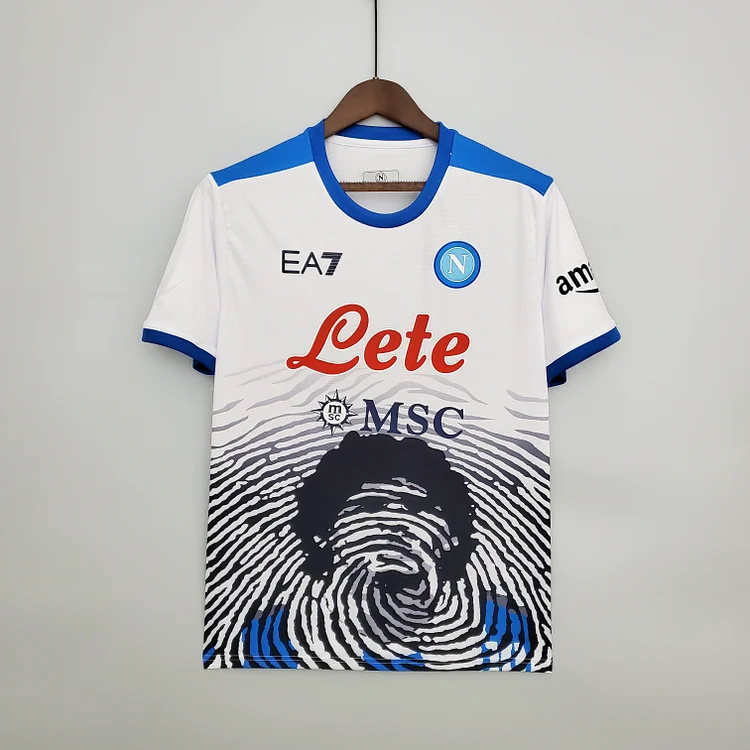 SSC Neapel Maradona Gedenkausgabe Trikot - Weiß ( Aufdruck Dein Name )
