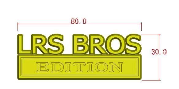 LRS BROS Emblem Fender Badge-Custom-2pcs(Black/Red)