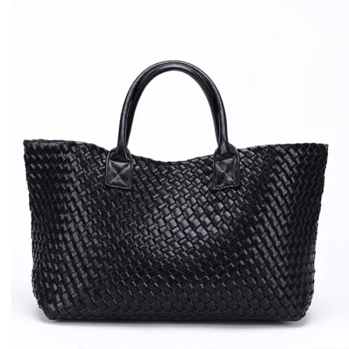 Fashion large-capacity simple woven handbags Snake basket