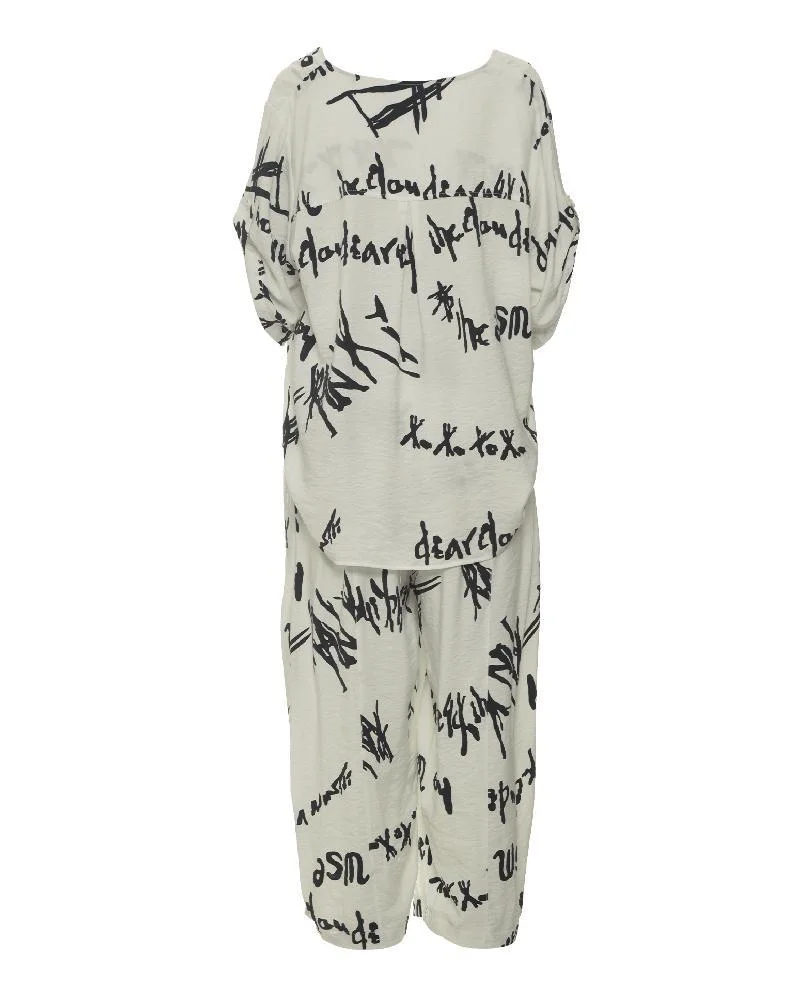 Casual Printed Two Piece Suit