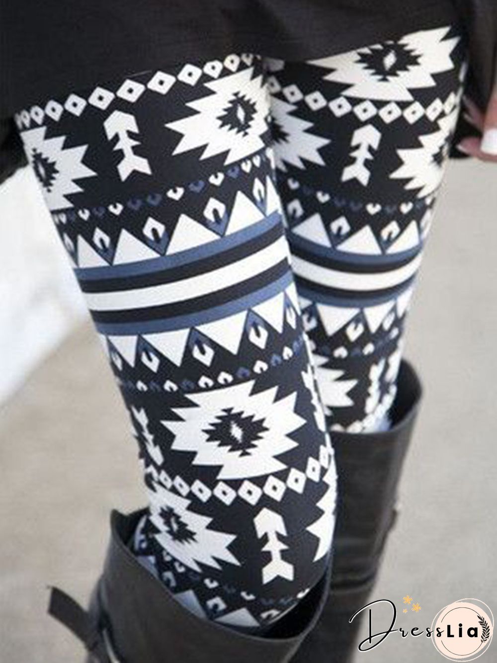 Ethnic style personality basic printing basic Leggings