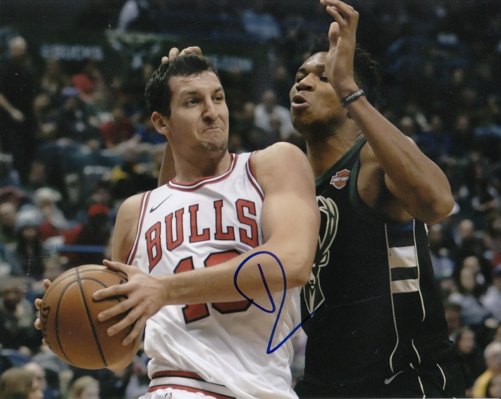 PAUL ZIPSER signed (CHICAGO BULLS) autographed BASKETBALL 8X10 Photo Poster painting W/COA #6