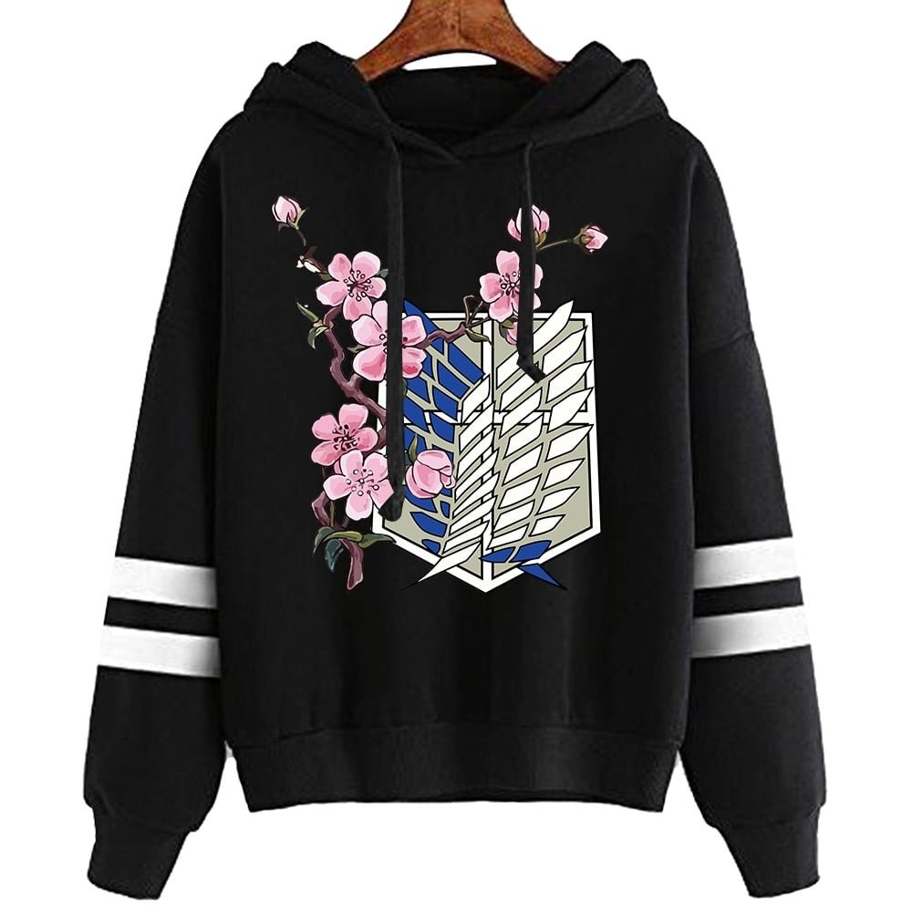 Attack on Titan Hoodies Japanese Anime Streetwear Harajuku Graphic Sweatshirts Unisex