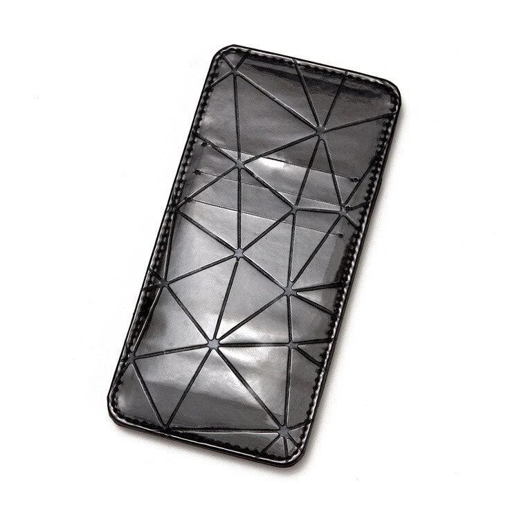 PU Laser Magic Wallet Diamond Indentation Lady Wallet Card Holder Card Bank Card Holder Fashion Medium Long Wallet