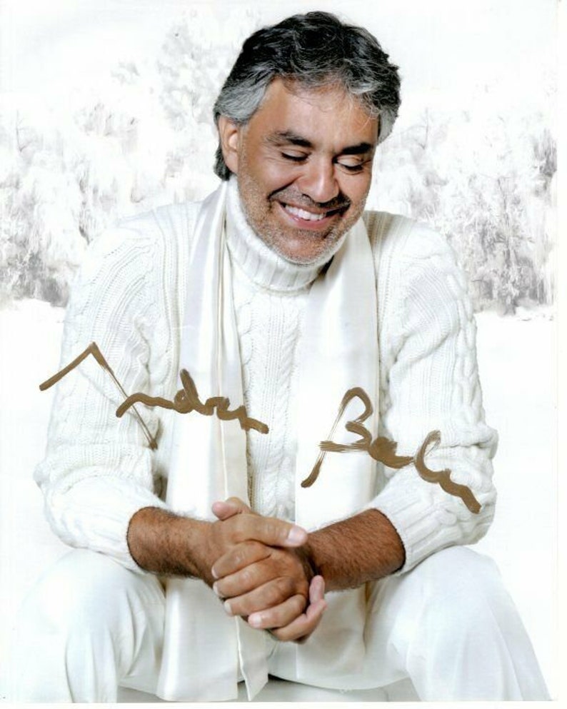 Andrea bocelli signed autographed 8x10 Photo Poster painting