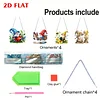 4Pcs Diamond Painting Acrylic Goblin Pendant Single Side Drill Home Garden Decor
