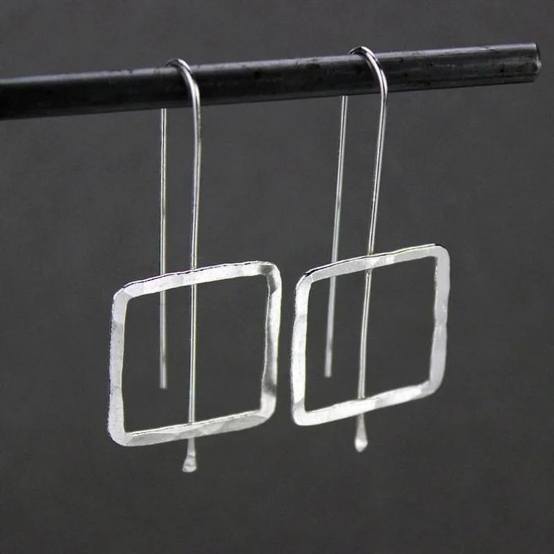 Threading Geometric Minimalist Earrings