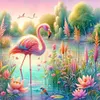 Flamingo Stream-Full Round Diamond Painting 40*40CM