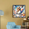 (30*30cm)Colorful Feather Girl - Round Partial AB Drill Diamond Painting