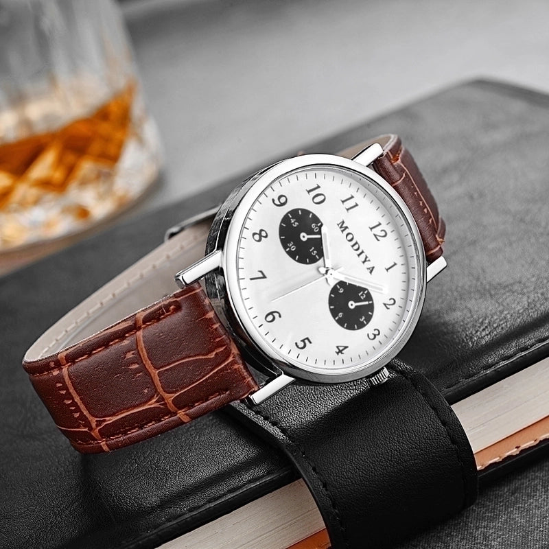 5 Pieces Casual Round Buckle Quartz Men’s Watches