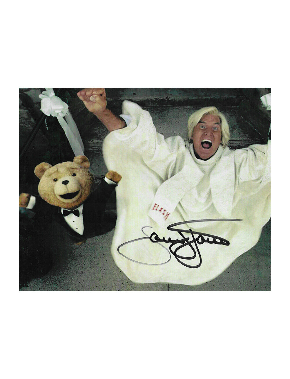 10x8 Ted Print Signed by Sam J Jones 100% Authentic + COA