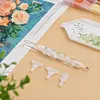 Resin Diamond Painting Point Drill Pen with 4 Various Tips Painting Arts 5D Point Drill Pen Diamonds Art Points Drills Pens for Nail Arts Rhinestone Decorations Cross-Stitch (White)
