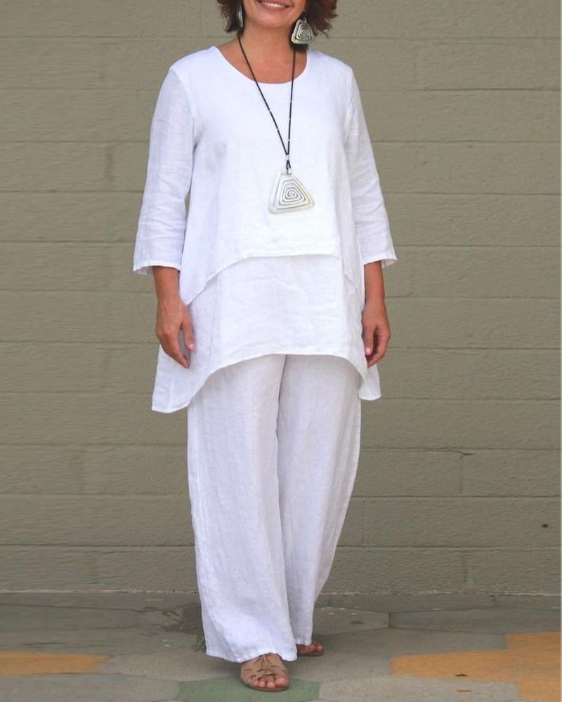 Women Comfortable Solid Color Suit