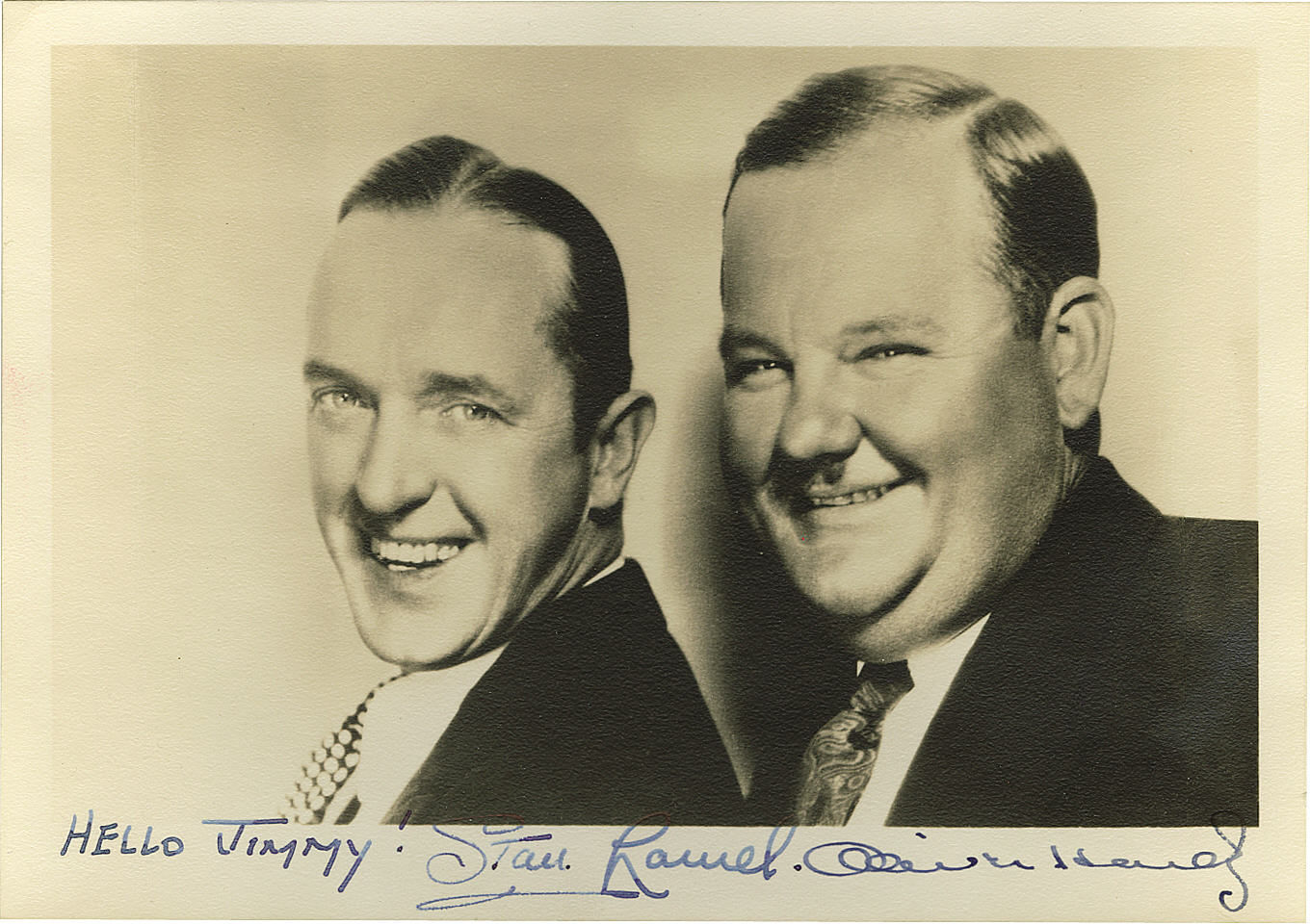 STAN LAUREL & OLIVER HARDY Signed Photo Poster paintinggraph - Comedy Film Actors - preprint