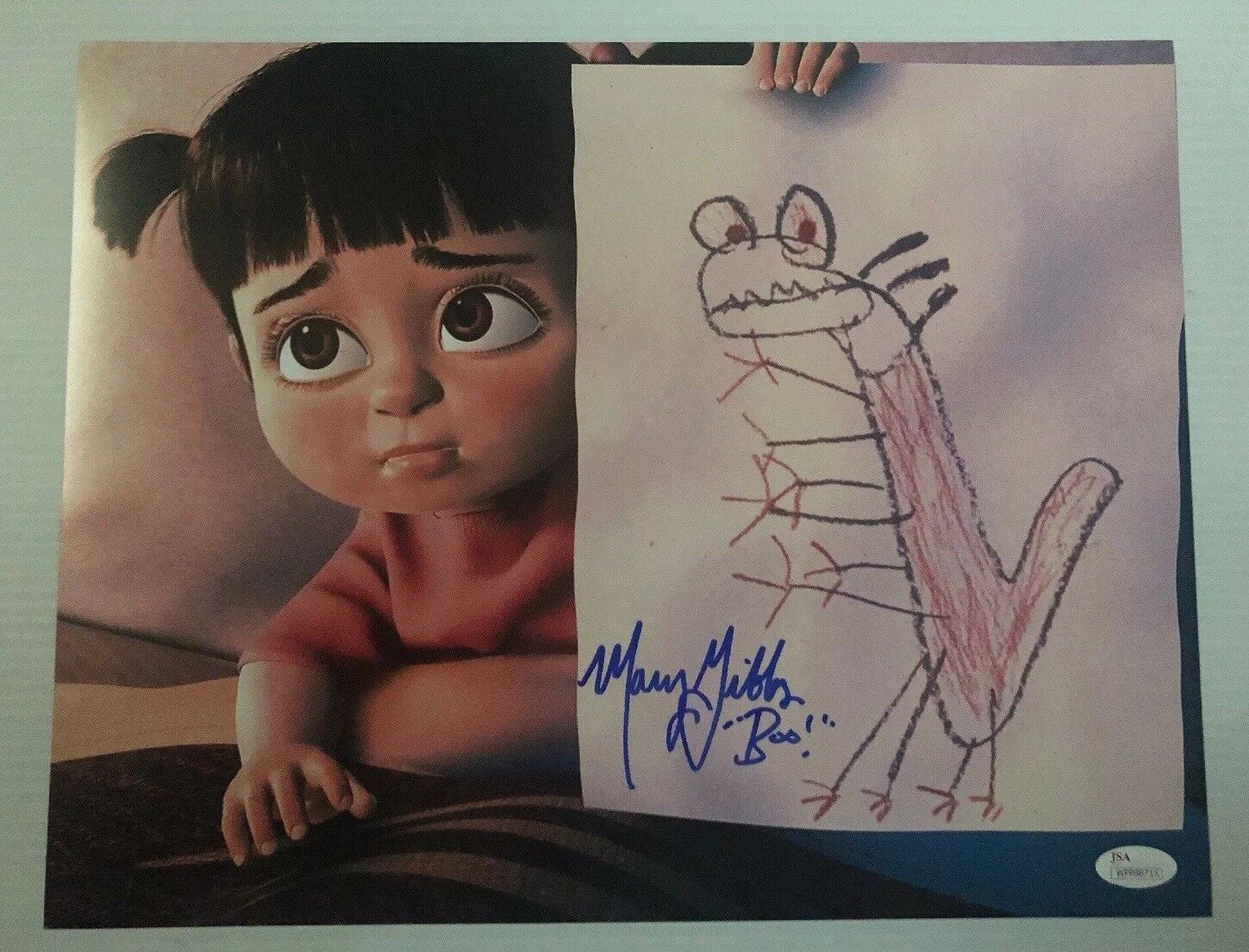 Mary Gibbs Signed Autographed 11x14 Photo Poster painting Monsters Inc Boo Full Name JSA COA 7