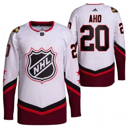 Men's Carolina Hurricanes #20 Sebastian Aho 2022 All-Star White Stitched Jersey