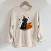 Black Cat Pumpkin Halloween Sweatshirt