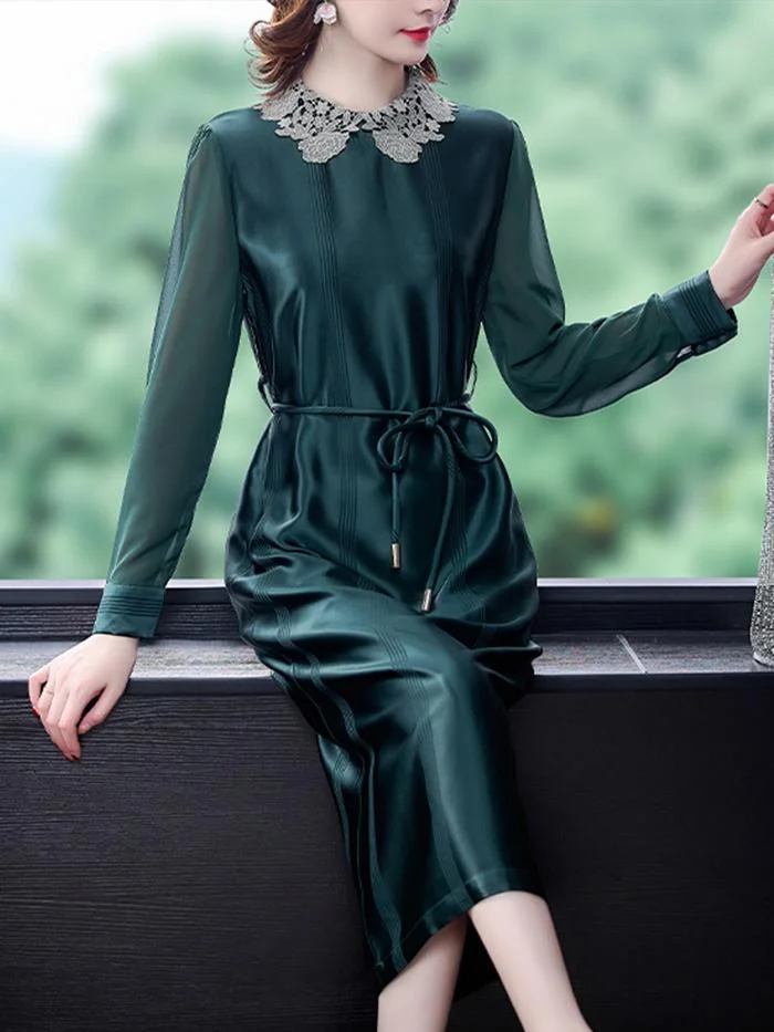 Acetate Satin Temperament Dress