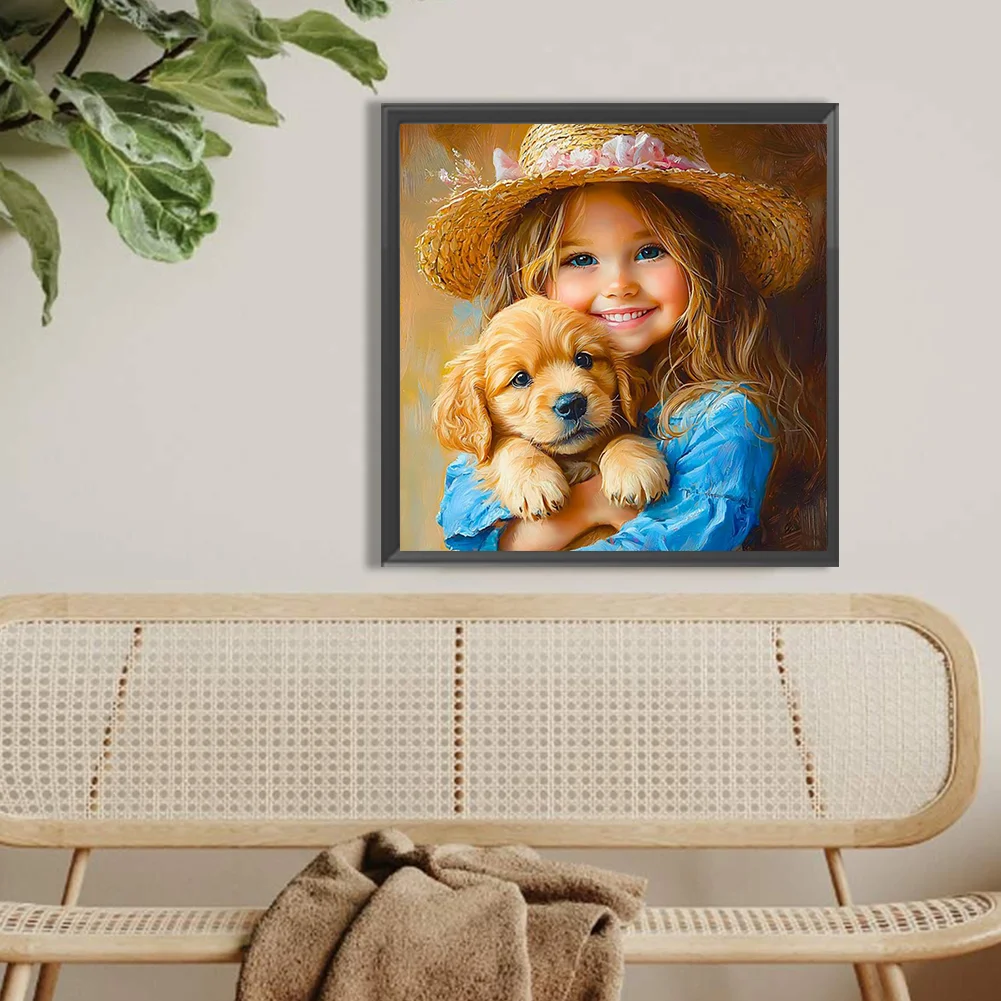 Diamond Painting - Full Round Drill - Girl(Canvas|40*40cm)