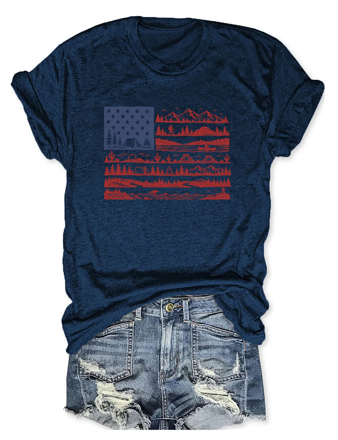 National Parks American Flag T-shirt