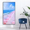 Pink Rose Beach 5D DIY Diamonds Painting Kits Full Round Drill Wall Art (A6100)
