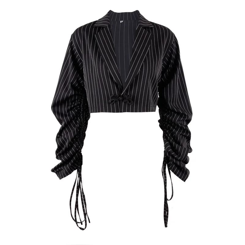 Women's Shirt Cardigan Style Suit Collar Long-sleeved Top