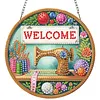 4Pcs Diamond Painting Sewing Machine Window Pendants Suncatcher Hanging Kits for Home Porch Farmhouse
