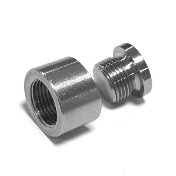 Garlaven Oxygen Sensor Stainless Steels Bung Stepped Mounting Cap Kit with Gasket