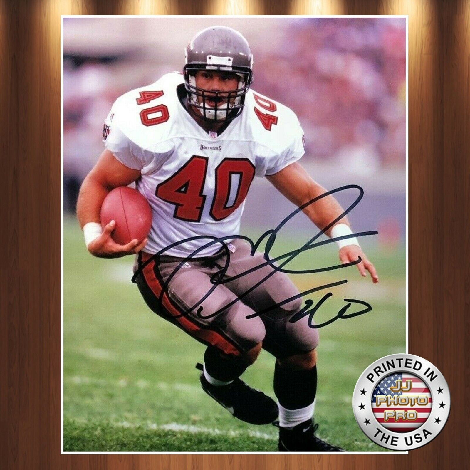 Mike Alstott Autographed Signed 8x10 Photo Poster painting (HOF Buccaneers) REPRINT